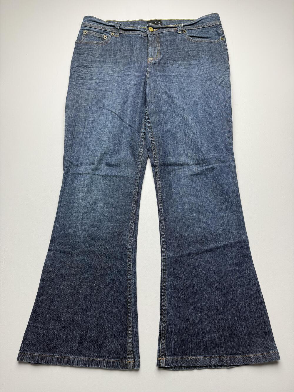 The Limited Jeans Womens 12S Blue Med Wash Flare Mid Rise Stretch Denim Pants